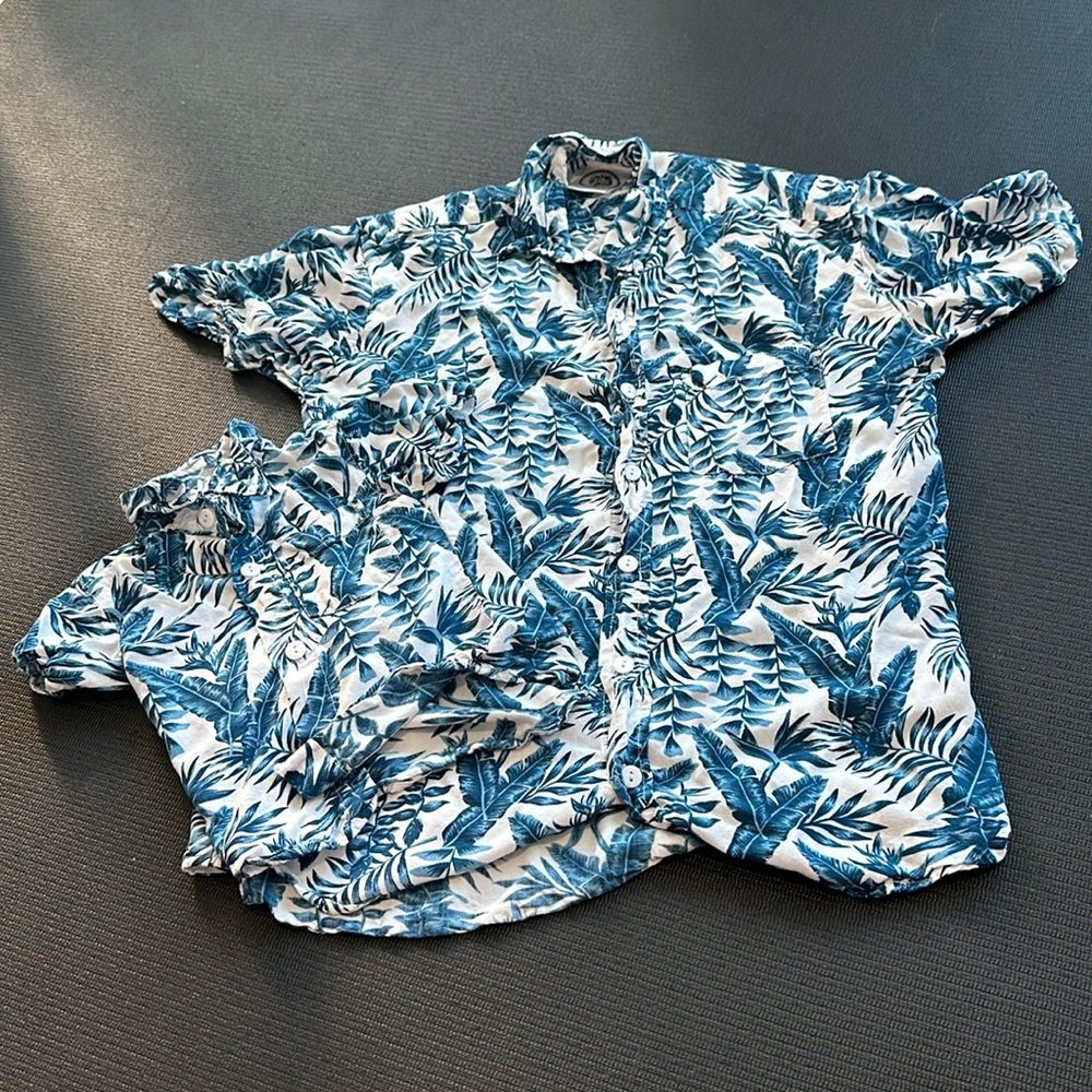 💜5 for $25 Matching dad and son aloha shirt set
